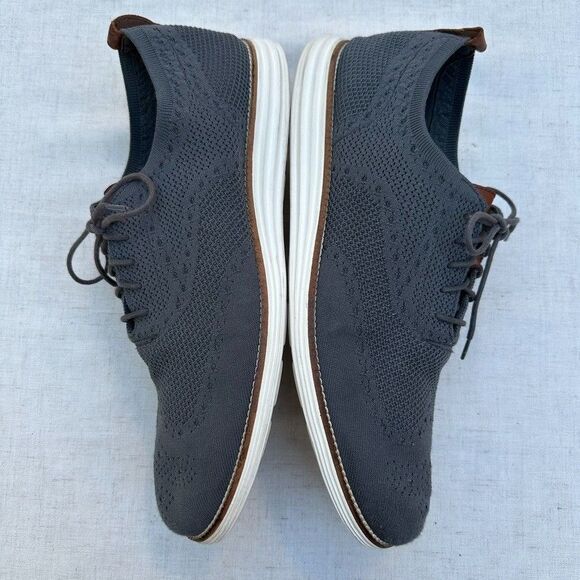 Cole Haan OriginalGrand Wingtip Knit Oxford Men's 15 Gray C27961 Casual Shoes - Picture 9 of 11